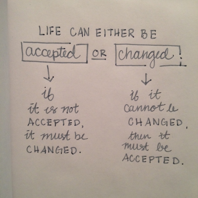 life can either be accepted or changed | by MEGAN HILLMAN